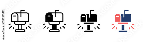 Mailbox icon sheet multiple style collection