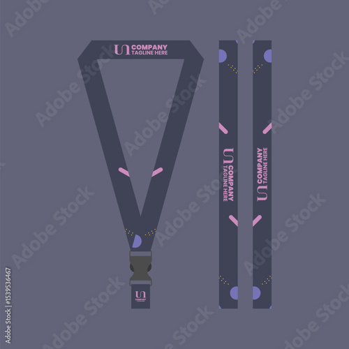 Corporate ID card lanyard with modern design