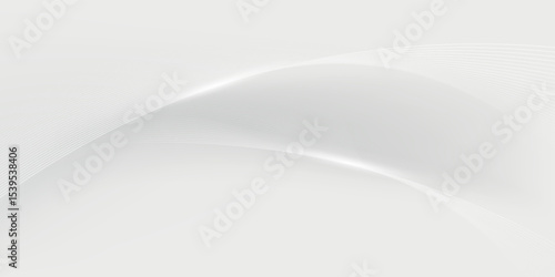 White and grey abstract background. Abstract background of smooth wavy lines, blurred pattern. Light pale vector background. Abstract pale geometric pattern eps 10