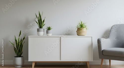 modern living room with white furniture