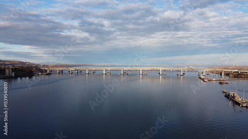 Фотография An Aerial View of the Benicia-Martinez Bridge in California.