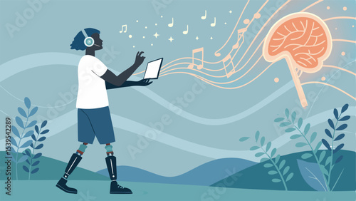 Empowering Vector Design of Digital Music with Neuro-Tech  