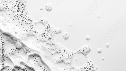 Wallpaper Mural Abstract white foam texture with bubbles Torontodigital.ca
