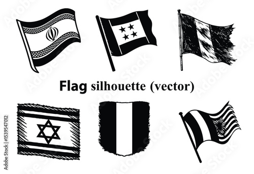 Indonesia
Iran
Iraq
Ireland
Israel
Italy Country flag silhouette bundle 