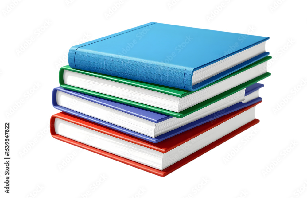 Stack of colorful hardback books isolated on white Stack of colorful hardback books isolated on white
