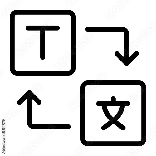 translator line icon