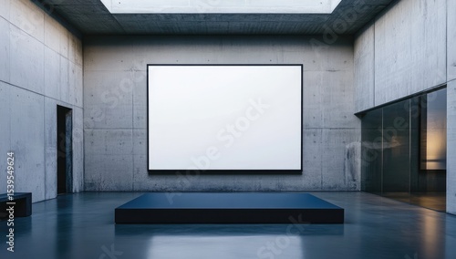 Wallpaper Mural Blank canvas on dark concrete wall Torontodigital.ca