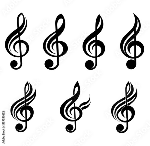Music Notes Vector Cut file for Cricut Silhouette