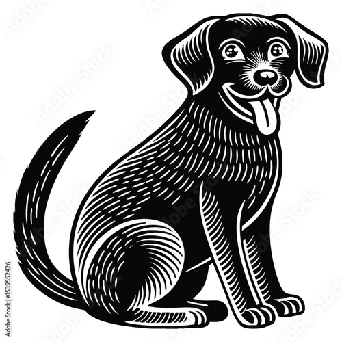 Shepherd dog set. Working breed, family pet, assistance, search service, rescue, police, and military help. Vector flat style cartoon illustration isolated, white background, different views, poses