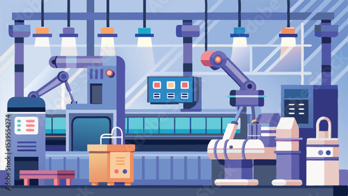 Detailed Flat Vector of Automated Compliance Monitoring in Pharma  
