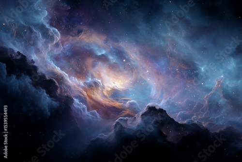 Mesmerizing cosmic nebula with vibrant colors