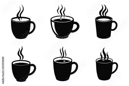 Hot Coffee Cups A Collection of Steam Illustrations