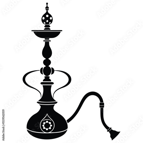 Hookah  icon silhouette black vector eps