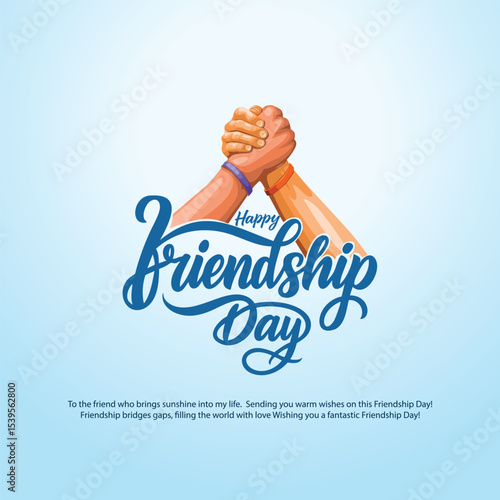 Happy international friendship day greeting card. abstract vector illustration design
