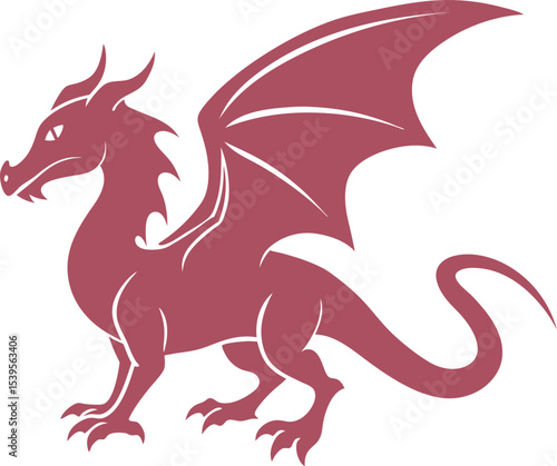 red dragon vector illustration