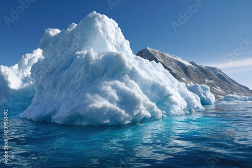 Wallpaper Mural Iceberg floating in Arctic ocean, climate change and environmental science Torontodigital.ca