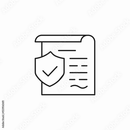 document security certificate icon sign vector