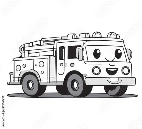 vector fire truck