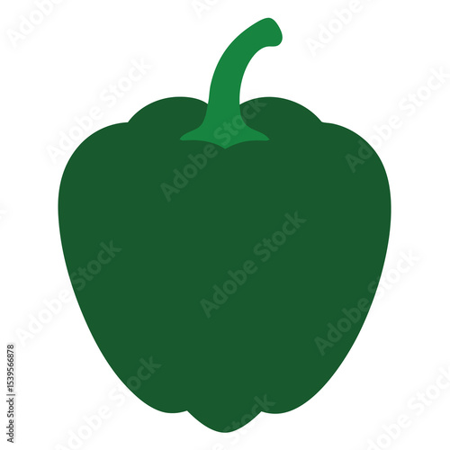 green pepper vector illustration