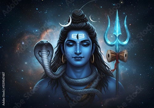 Cosmic Deity Portrait