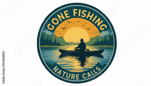 A person casting a fishing line into a calm lake, embodying the spirit of adventure and the beauty of the outdoors