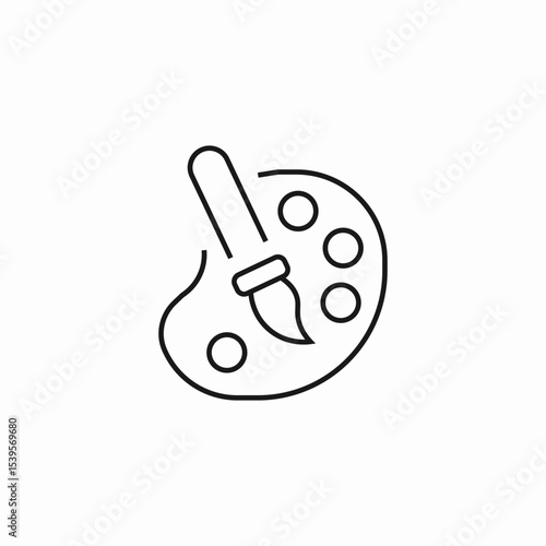 artistic creation palette  icon sign vector