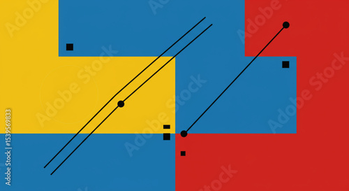 Bauhaus-Inspired: Bauhaus-inspired geometric vector background.