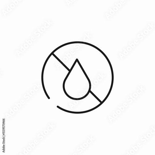 no water drop icon sign vector