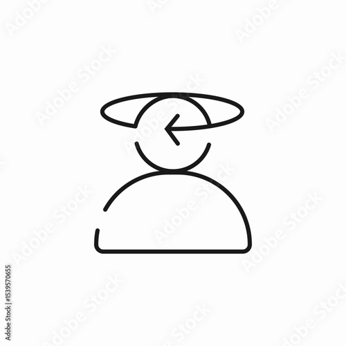 person with halo icon sign vector