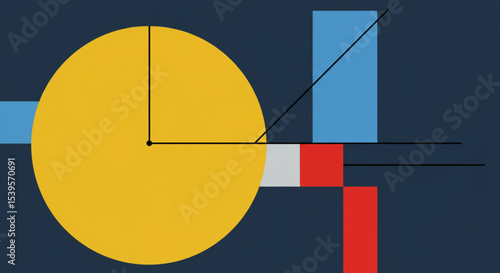 Bauhaus-Inspired: Bauhaus-inspired geometric vector background.