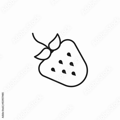 strawberry fruit nutrition icon sign vector