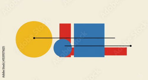 Bauhaus-Inspired: Bauhaus-inspired geometric vector background.