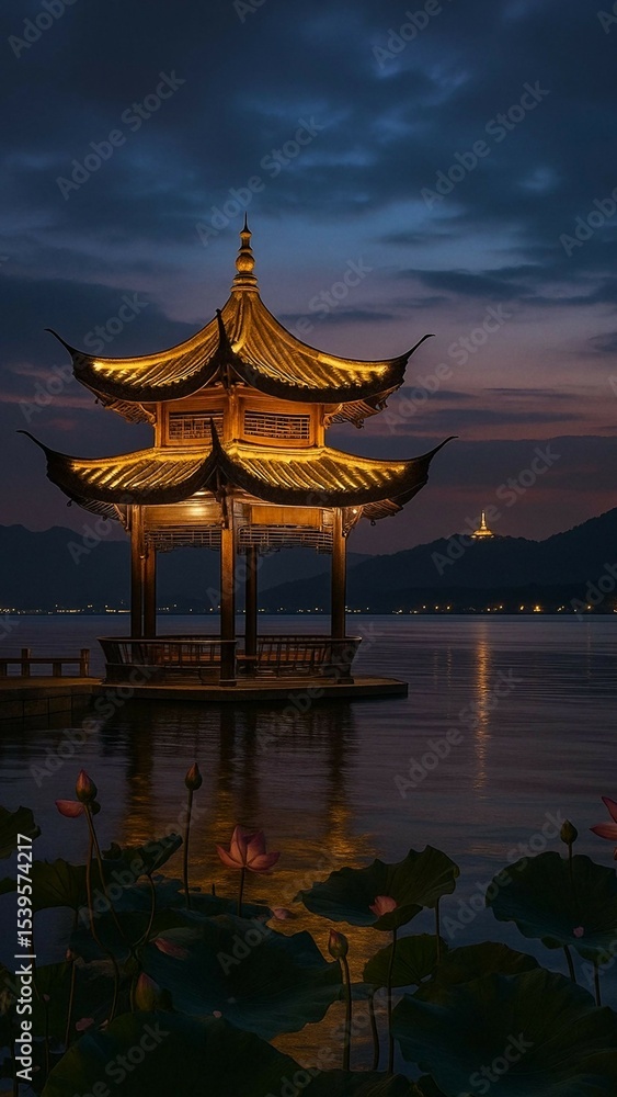 Obraz premium temple at night