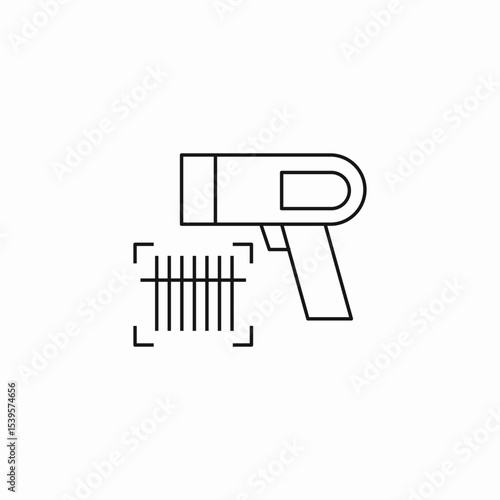 barcode scanner icon sign vector