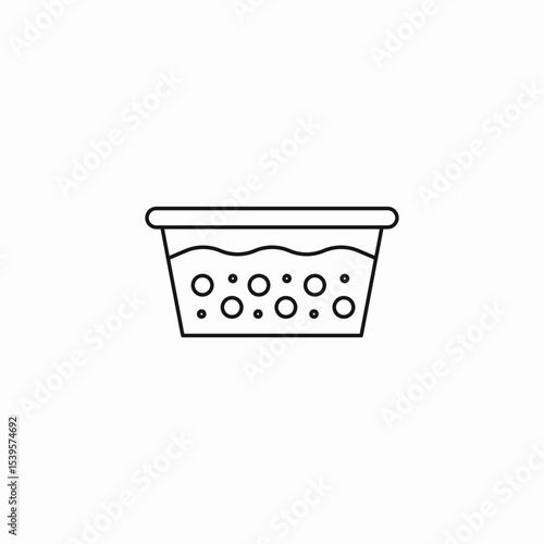 basin soapy water icon sign vector