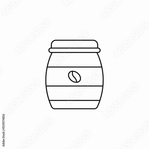 coffee bean jar icon sign vector