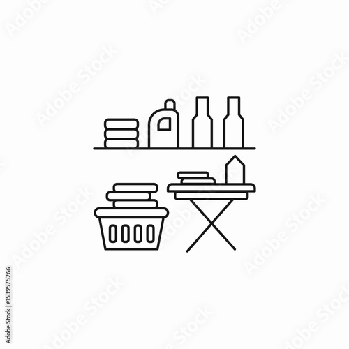 laundry essentials icon sign vector