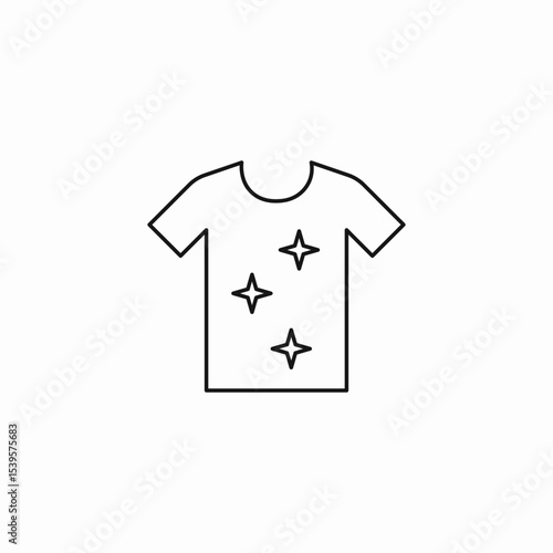sparkling clean t-shirt icon sign vector