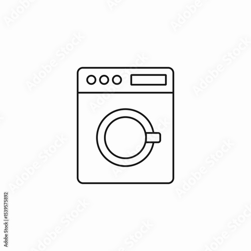 washing machine icon sign vector