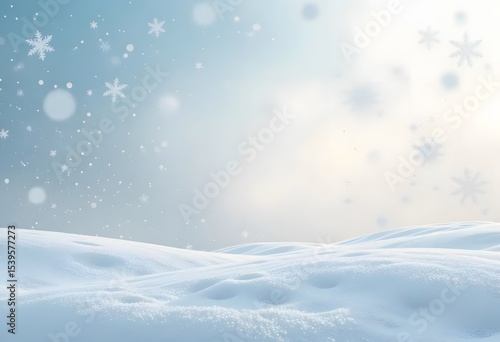 Wallpaper Mural Peaceful Winter Scene in Light Blue and White Gradient
 Torontodigital.ca