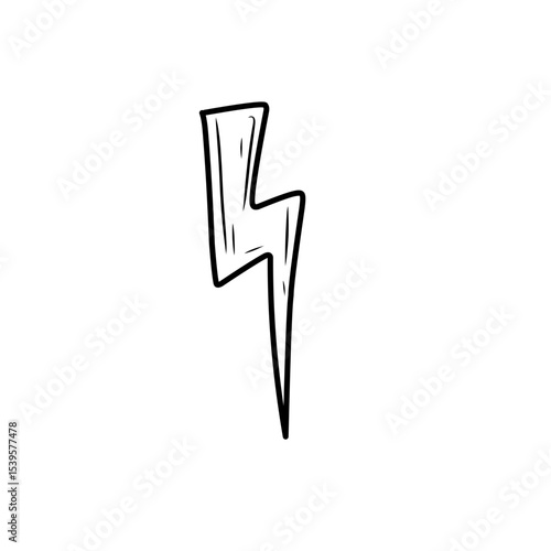 handdrawn thunderbolt icon