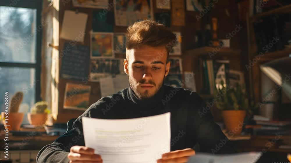 An artistic young man with stylish haircut 4K Videos An artistic young man with stylish haircut 4K Videos