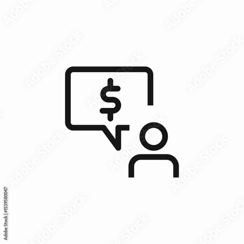 person money speech bubble icon sign vector