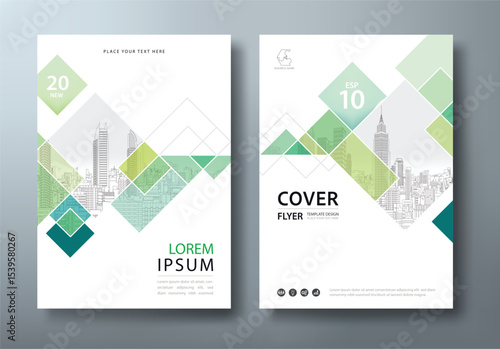 Book cover, annual reports, and flyer templates, with Minimalist and elegant city skyline line art. layout in A4 size.