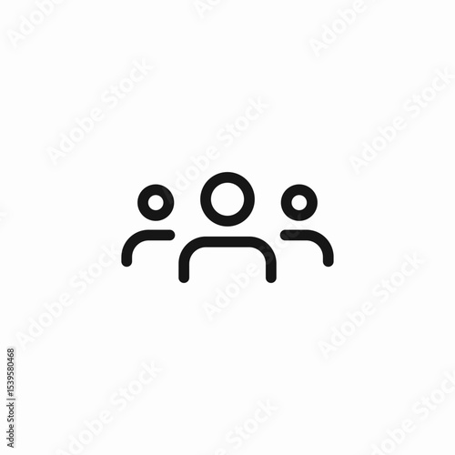 three people group icon sign vector