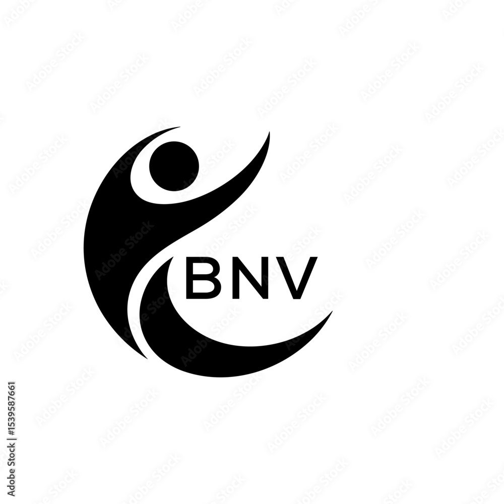 Obraz premium Initial BNV Letter Linked Logo for business and company identity. Modern BNV Letter Logo Vector Template with modern trendy golden logo.