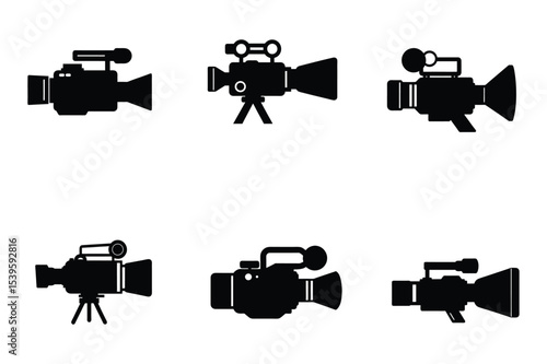 Professional Video Camera Icons A Collection of High-Quality Vector Graphics for Filmmaking Projects
