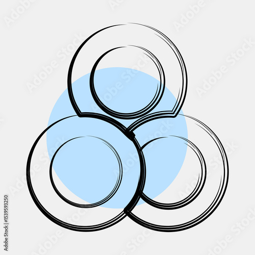 Icon token. Crypto currency elements. Icon in color spot style.
