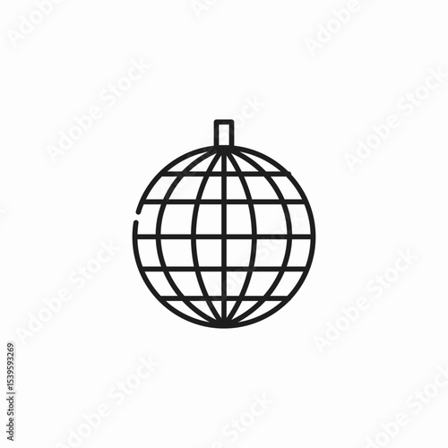 disco ball  icon sign vector