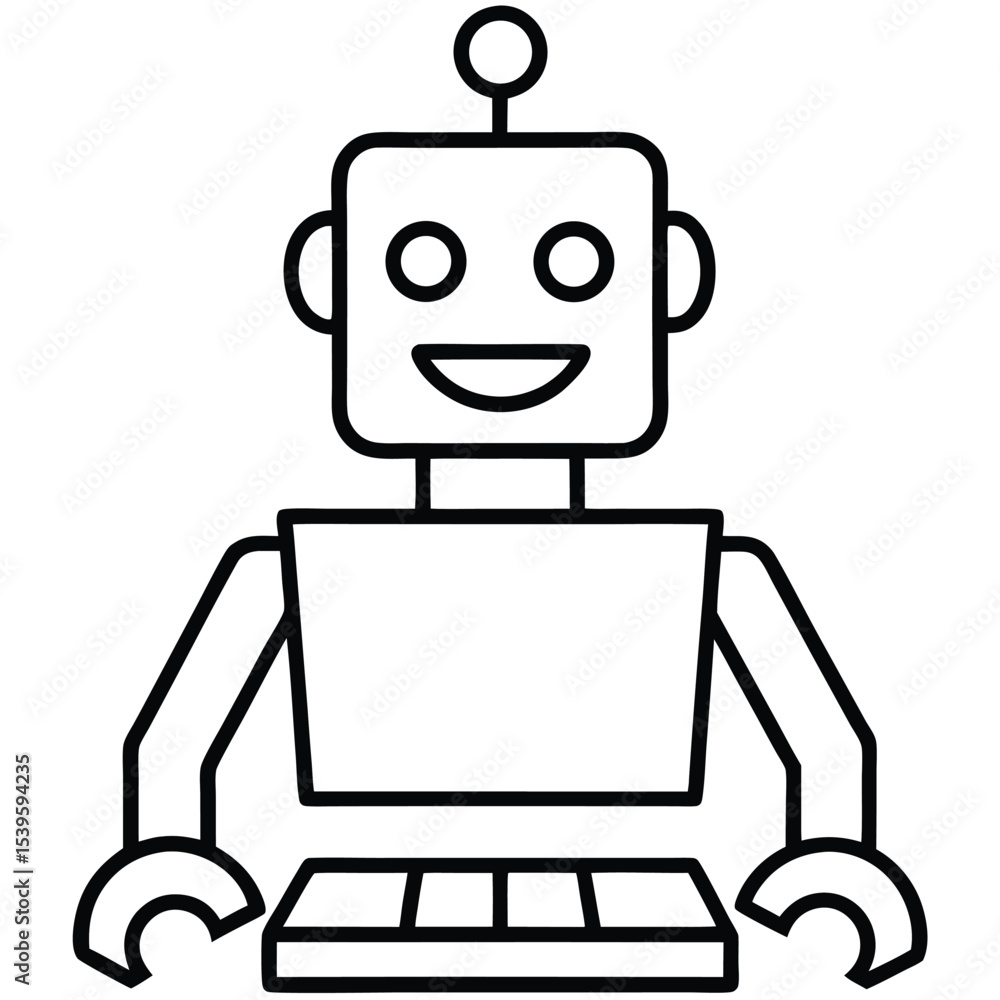 Naklejka premium bot-typing-animation icon black vector illustration on transparent background